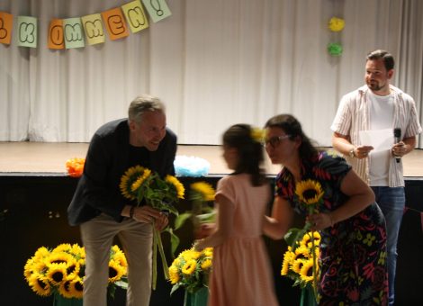 Herzlich willkommen! - Keno Schulz und Heike Gläser begrüßten jeden Neuzugang persönlich.